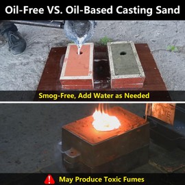 5Lbs Premium Ultra-Fine 400 Mesh Oil-Free Casting Sand for Metal Jewelry Crafting - Exceptional Foundry Sand for Detailed Replicas in Silver, Copper, Bronze, and More - Reusable Molding Clay