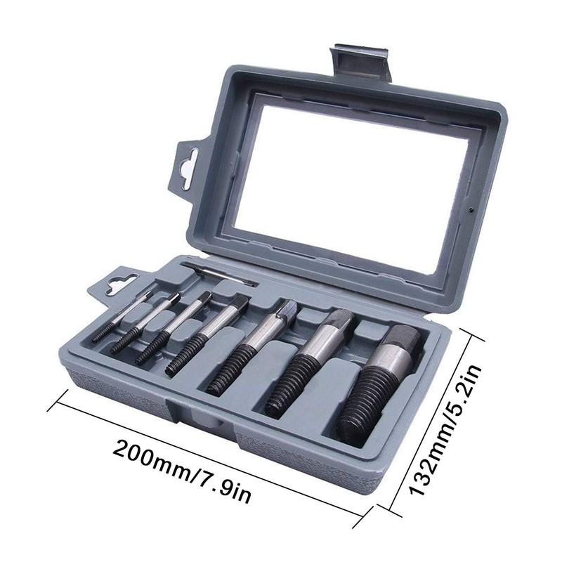 Hakkin 8 Pcs Damaged and Stripped Screw Extractor Set, 1/8”-