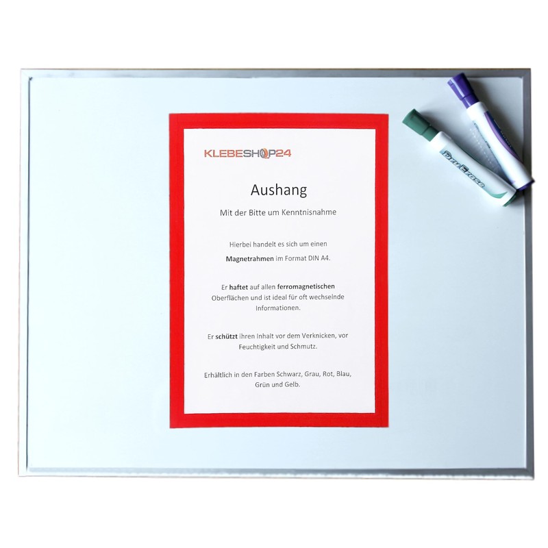 Magnetic frame, DIN A4, information frame, magnetic pocket, poster frame,