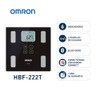 OMRON Báscula digital Corporal HBF-222T con 6 indicadores y Bluetooth,
