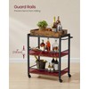 VASAGLE Kitchen Serving Cart with Removable Tray, 3-Tier Kitchen Utility