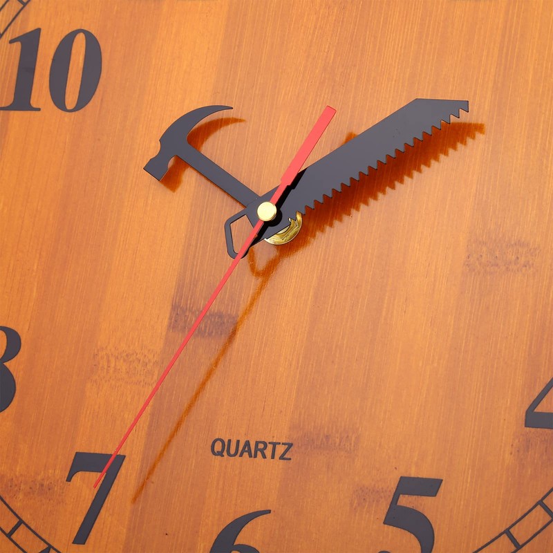 CIGERA 12 Inch Wood Wall Clock with Circular Saw Blade