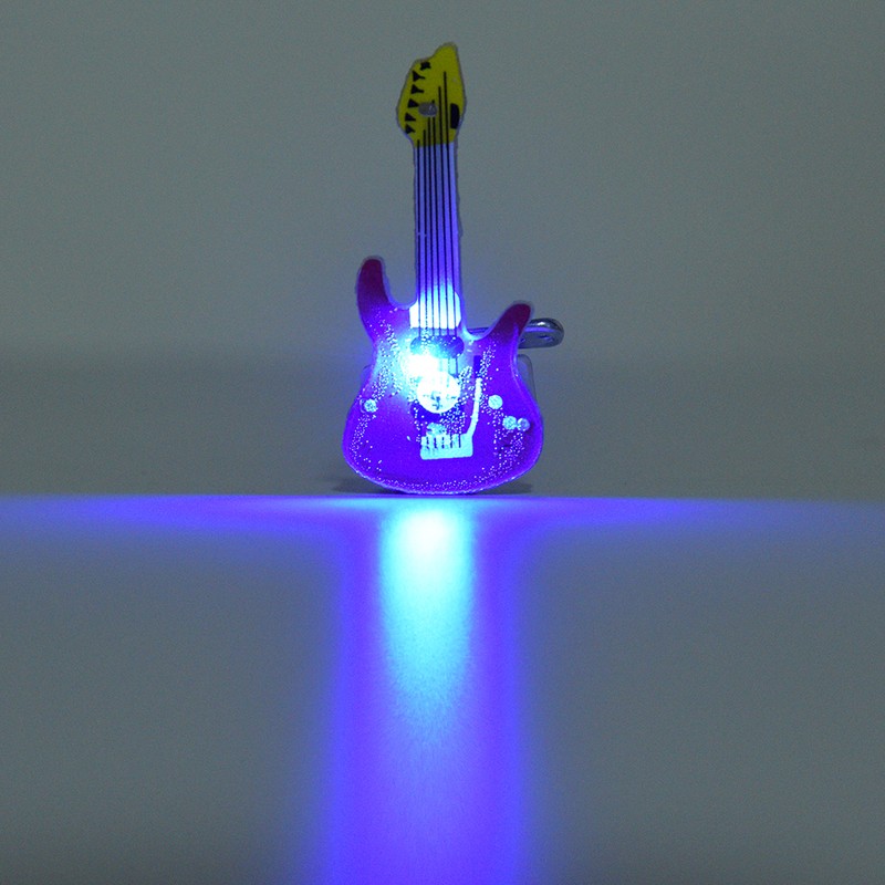 25pcs Guitar Animal LED Luminous Brooch Badge Pin Party Favors