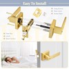 NIZADO Door Handles Interior for Bathroom and Bedroom, Gold Privacy