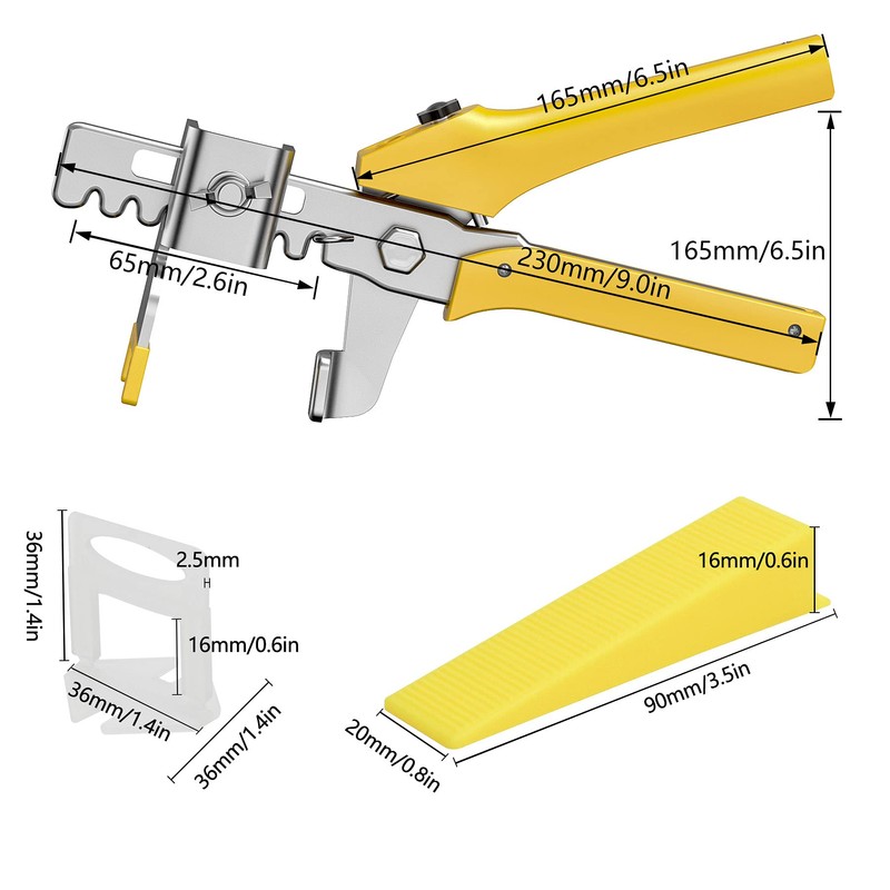 Tile Leveling System 1/16 inch 300pcs Tile Spacer Clips, Tile