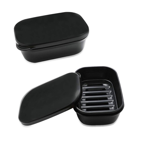 TANCANO Soap Dish Soap Box Soap Holder 2 Pack Soap