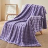 NEWCOSPLAY Throw Blanket for Couch Lavender Super Soft Flannel Fleece