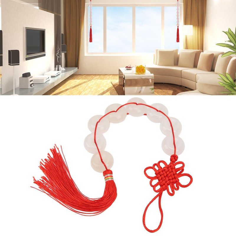 White Jade Pendant Pure Color Eight White Jade Chinese Knot
