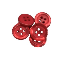 BOTIBOTON - 50 Mother of Pearl Buttons - 5 Sizes to Sew On - 11 Colours to Choose From - Shirts, Coats, Jackets and Baby Buttons, Children's Buttons - Made in Spain (Mother of Pearl Red, 12mm)
