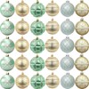 Pack of 30 Christmas Baubles Green and Gold Christmas Tree