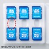 Sanwa Supply FC-MMC26CL SD Card Case (12 Card Storage) Clear