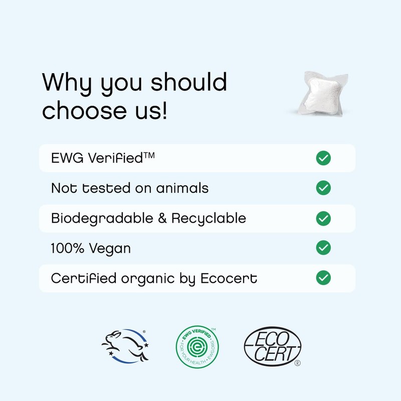 Unscented Laundry Pods by AspenClean, New and Improved Packaging, Zero