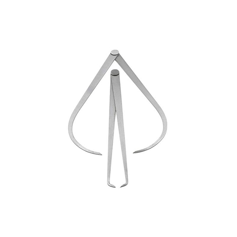 Yoohey 12" Stainless Steel Inside Outside Caliper Set Bent-Leg and