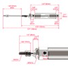 Heschen Slim Air Cylinder, Pneumatic Cylinder CDJ2B 16-35, M5 Port,