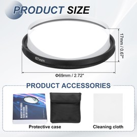 PATIKIL 67mm Camera Blur Filter, Ghost Center Field Motion Super Speed Blur Filter Ghost Cinematic Effect Double Sided Effect Photography Prism for Photo Video Camera DSLR, Black