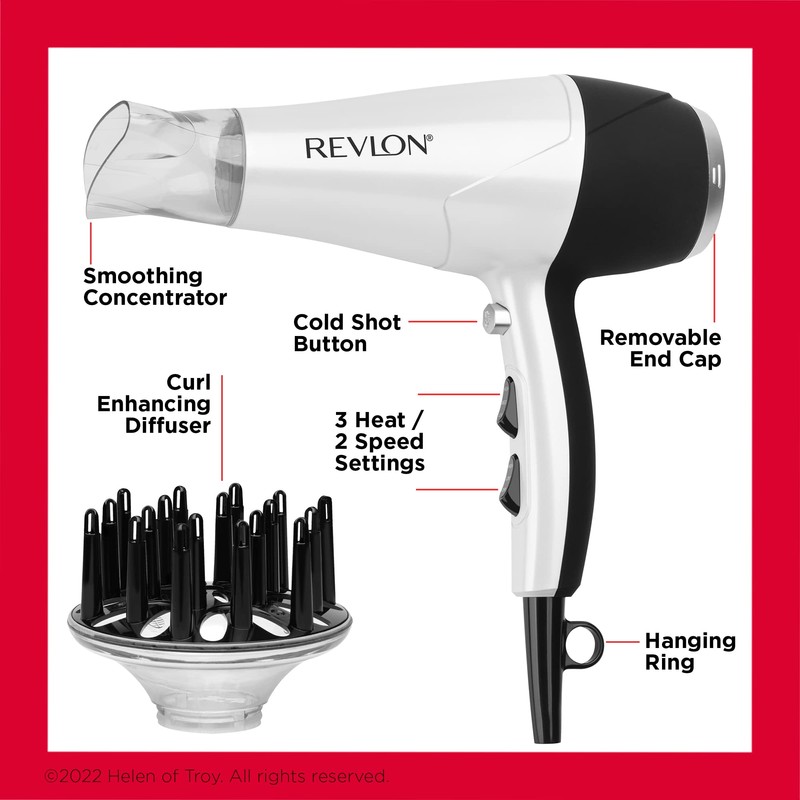 REVLON Volume Booster, Hair Dryer with Curl Enhancing Diffuser |