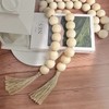OMISHE 76" Long Large Wood Bead Garland with 1.6" Diameter