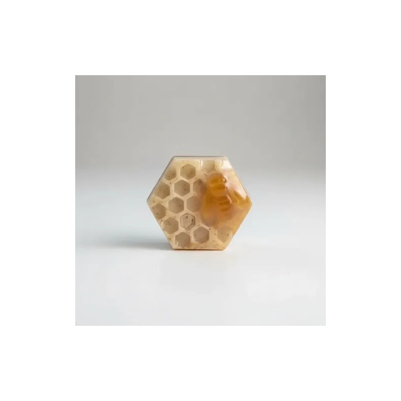 Jabón Artesanal De Avena Y Miel Con Forma De Panal