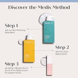 Medix 5.5- Limpiador exfoliante facial y corporal con cido gliclico AHA MEDIX 5.5  crema corporal hidratante con vitamina C                           