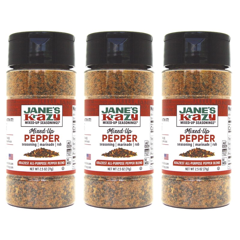 Jane's Original Krazy Mixed-Up Pepper - 2.5 oz. (3-Pack)