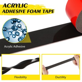 EMITEVER Double Sided Tape Heavy Duty, Acrylic Foam Mounting Tape 16.4FT X 1IN, Two Sided Adhesive Tape, Waterproof & Strong Double Stick Tape for Home Office Decor