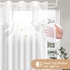 TWLSNCD Extra Long No Hook Shower Curtain and Liner Set,