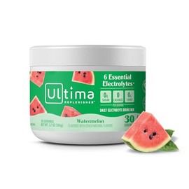 Ultima Replenisher Electrolyte Hydration Powder Watermelon Serving Canister Sugar Free Calories Carbs Gluten Keto Non Gmo With Magnesium Potassium