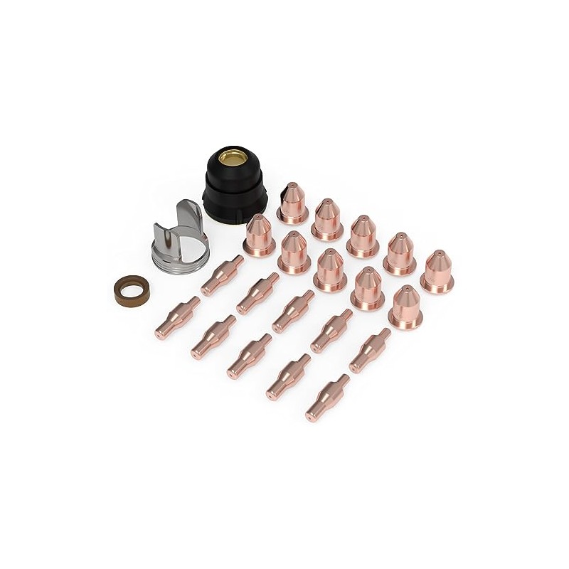 YESWELDER 23pcs Plasma Cutting Torch Consumables Sets Tip Electrode for
