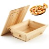 Juexica Tradition Wooden Pizza Dough Proofing Box with Lid Handle