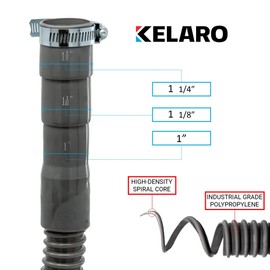 Washing Machine Drain Hose - 6 Ft Discharge Hose - Flexible Corrugated Replacement or Installation by Kelaro