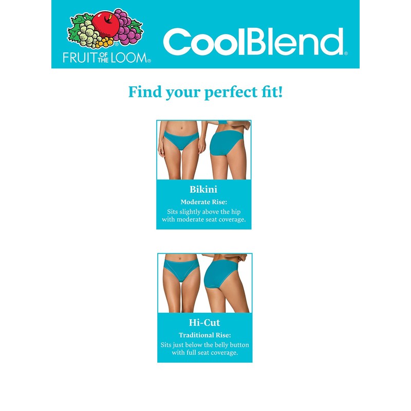 Fruit Of The Loom Womens Breathable Underwear, Moisture Wicking Keeps