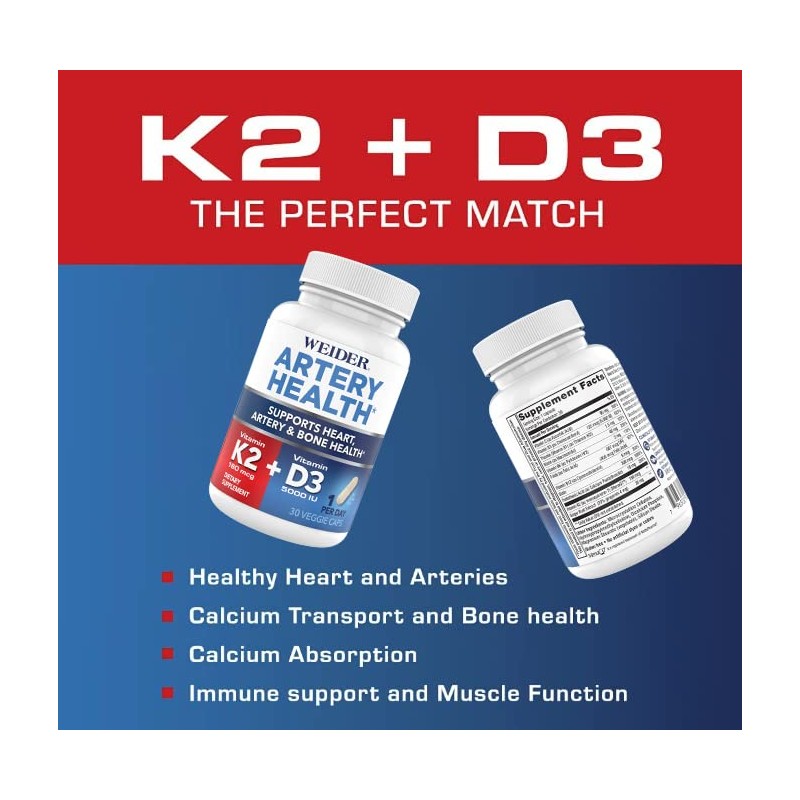 Weider Artery Health for Heart, Immune and Bone Support with