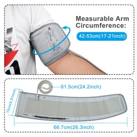 MEDLINKET Y003T1 Extra Large Blood Pressure Cuff, 17-21inch XL Blood Pressure Cuff for Big Arms Compatible with Omron BP5100 BP5250 BP5450 BP7100 BP5350 BP7350 BP7250, Tailored Fit for Tapered Arms