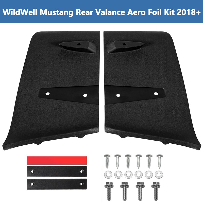 WildWell Mustang Rear Diffuser Valance Aero Foil Kit for 2018-2023