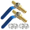 Uenede 2PCS Brass 5/8 Inch Barb Ball Valve Heater Water