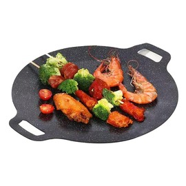 VONOTO Non-stick Korean BBQ Grill Pan, Thin Round Griddle, Non stick Coating Baking Tray (11 inch)