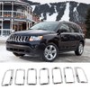TOTMOX Compatible with Jeep Compass 2011-2016, Car Accessories Black Chrome