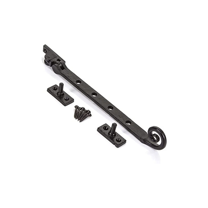 Black Monkey Tail Windows Stay 10 Inch Curly Tail Casement
