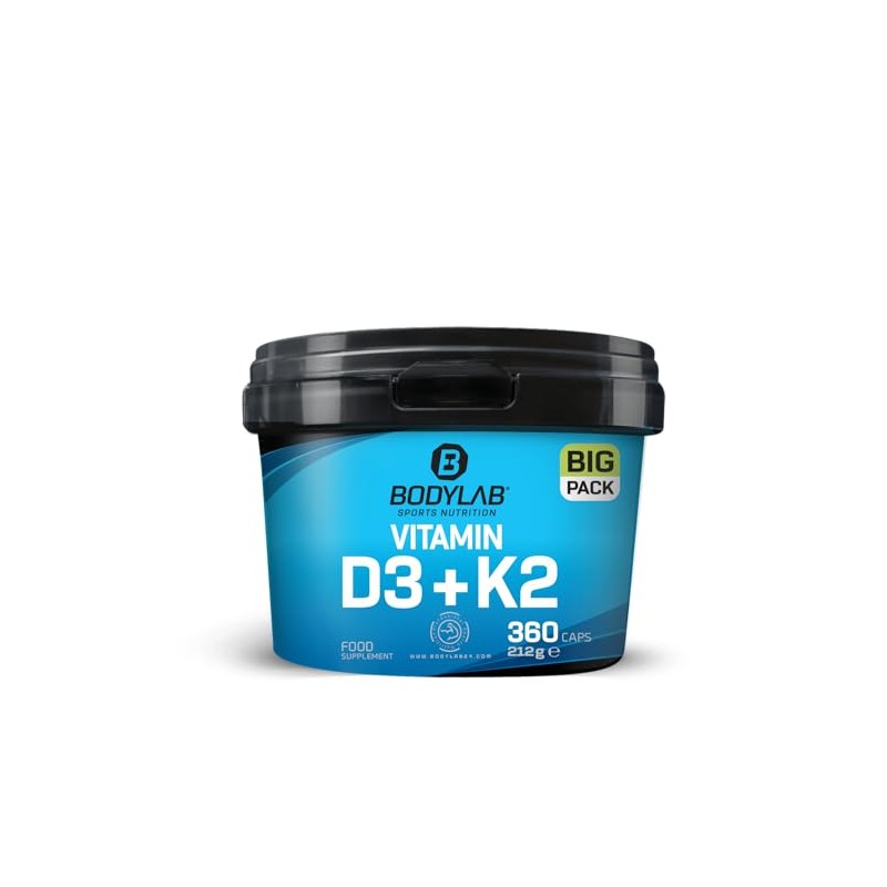 Bodylab24 Big Pack Vitamin D3 + K2 360 Capsules, High