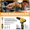 Tool Kit Box Drill Set with 12V Power Cordless Drill