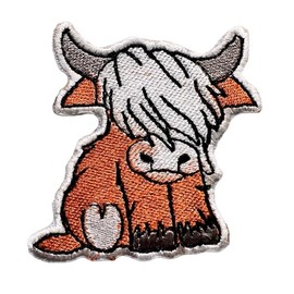 Highland Cow Iron On Patches – Vintage Western Embroidered Applique for Hats, Jackets, Backpacks, and DIY Crafts