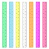 7 Pieces Ruler, 30 cm Ruler, Coloured Plastic Ruler, Transparent