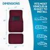BDK Premium Burgundy Carpet Floor Mats for Cars - Universal