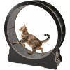 JFHID Large 46'' Wooden Cat Exercise Wheel Cat Treadmill Cat