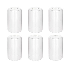 Eietonte Clear Glass Lamp Shade 5.5inch High,3.5inch Diameter,1.65inch Fitter Cylinder Glass Shade Replacement for Chandelier,High Transmittance Lampshade Cover for Floor Lamp Pendant Light 6 Pack