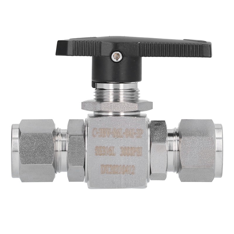 Ball Valve Straight Through 1/2in Thread Fluid Control Device Stainless