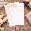 Gsauto Baby Shower Invitations for Girl, 25 Pink Bow Double-Sided