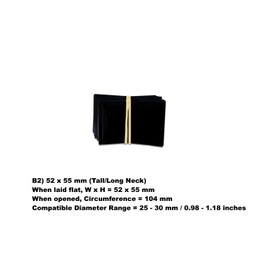 B2) 52x55 Black Plastic PERFORATED Shrink Bands for Jar/Bottle Caps 6 SIZE CHOICES Fits (25-30) mm Diameter (Tall), Pack of 250