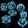 ORUZA 7 PCS Dragon Eye Dice Liquid Core DND Dice