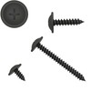 Phillips Flat Head Self-Tapping Screws with Disc, Black, Galvanised